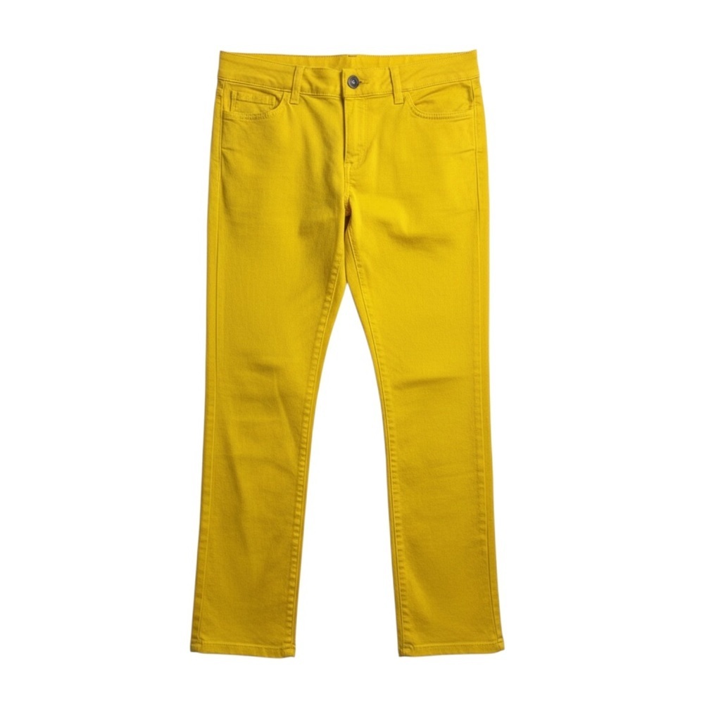 NWOT Just Cavalli Straight Leg Jeans Bright Yellow Size 29 Rare Colorway